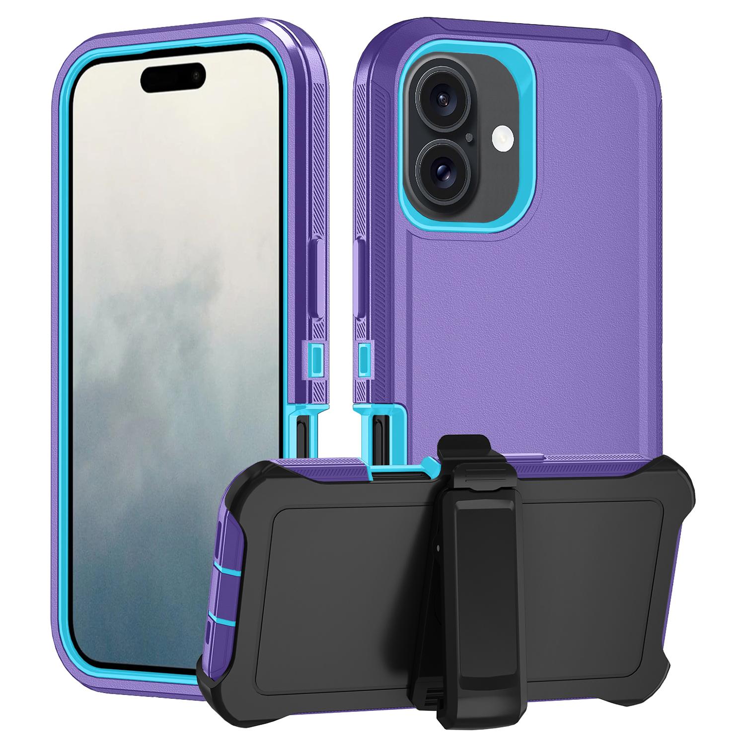 For iPhone 16 Detachable Cover PC+TPU Cell Phone Case with Back Clip Kickstand E
For iPhone 16 Detachable Cover PC+TPU Cell Phone Case with Back Clip Kickstand E