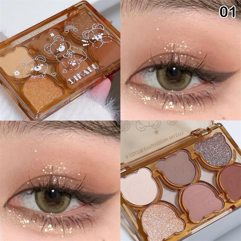 Dikalu Bear Swan Ballet Six Eyeshadow Palette Matte Fine Glitter Pearlescent Smoky Grey Red Black Eyeshadow Burgundy
Dikalu Bear Swan Ballet Six Eyeshadow Palette Matte Fine Glitter Pearlescent Smoky Grey Red Black Eyeshadow Burgundy