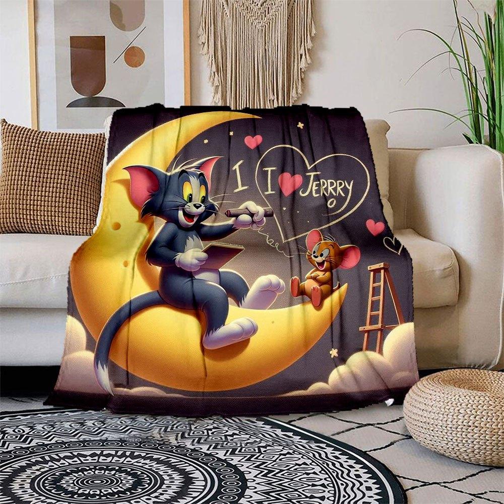 Tom & Jerry Moon Adventure Kids T-Shirt Blanket Flannel Throw Blanket for Sofa, Bed, Travel, Camping, Office 100x150cm
Tom & Jerry Moon Adventure Kids T-Shirt Blanket Flannel Throw Blanket for Sofa, Bed, Travel, Camping, Office 100x150cm
