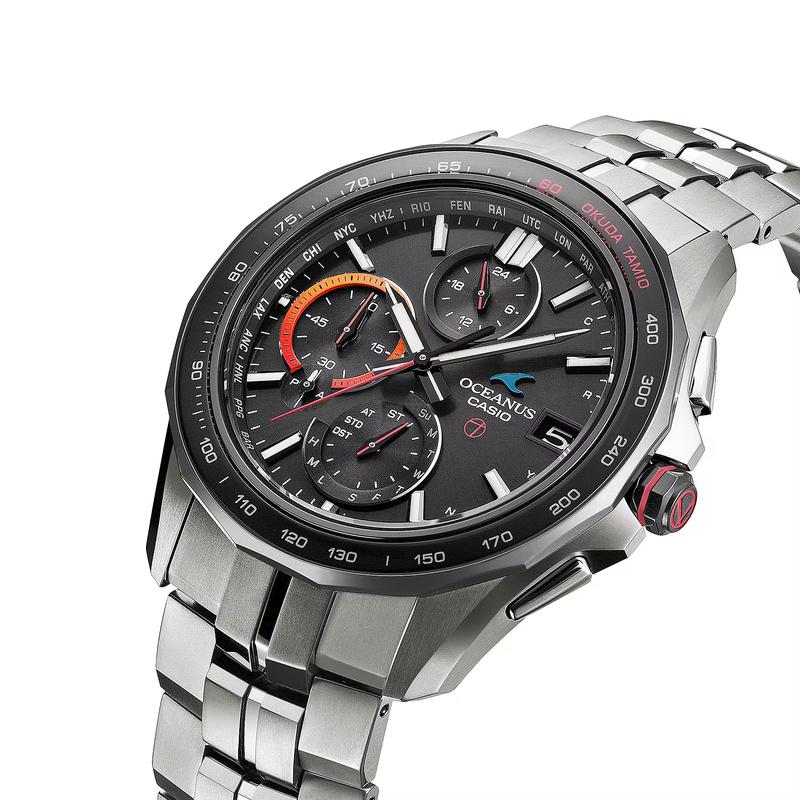 CASIO OCEANUS series-disc three-hand Manta S7000 series 100 meters waterproof solar Quartz titanium strap men s watch black dial OCW-S7000TS-1AJR чорний
CASIO OCEANUS series-disc three-hand Manta S7000 series 100 meters waterproof solar Quartz titanium strap men s watch black dial OCW-S7000TS-1AJR чорний