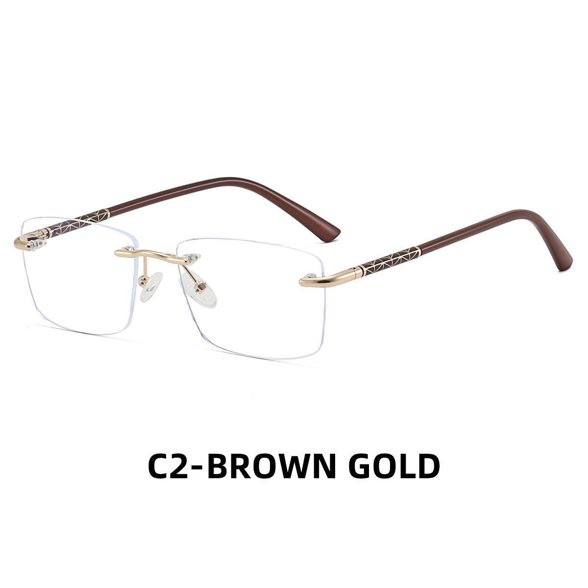 55-16 New frameless trimmed anti-blue light reading glasses metal glasses men s rectangular myopia degree customization Anti blue light 0
55-16 New frameless trimmed anti-blue light reading glasses metal glasses men s rectangular myopia degree customization Anti blue light 0