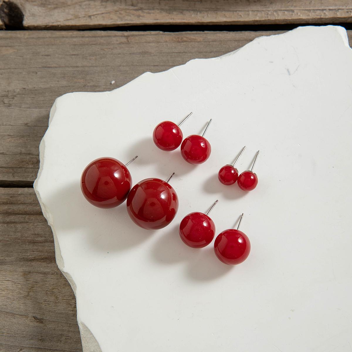 8 шт. модные классические красные маленькие серьги-гвоздики в виде фасоли, комплект украшений для женщин и девочек, новогодние простые милые геометрические серьги, бижутерия
8 шт. модные классические красные маленькие серьги-гвоздики в виде фасоли, комплект украшений для женщин и девочек, новогодние простые милые геометрические серьги, бижутерия
