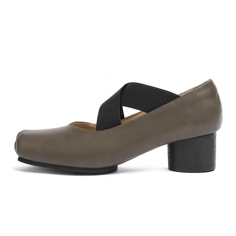 Leather ballet shoes popular high heel comfortable soft sole shallow mouth single shoes cross tie Mary Jane shoes 39
Leather ballet shoes popular high heel comfortable soft sole shallow mouth single shoes cross tie Mary Jane shoes 39
