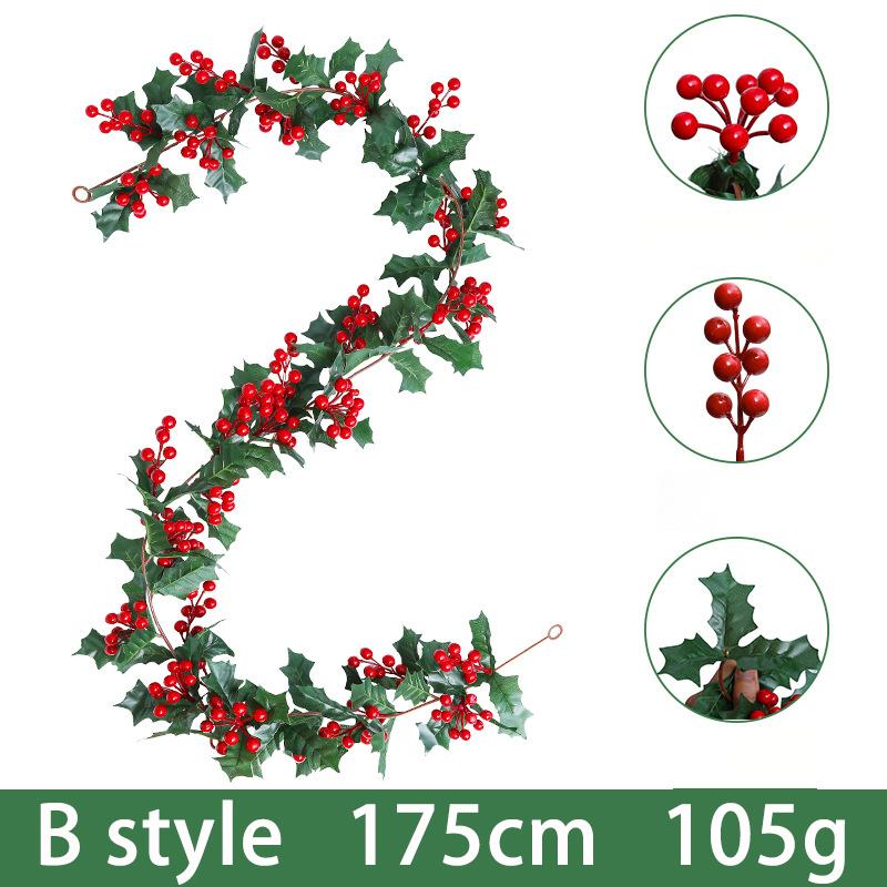1pc Classic Artificial Holly Leaves Vine with Berries Tabletop Wall Decor Swags Featherless Festive Christmas Holiday Decoration
1pc Classic Artificial Holly Leaves Vine with Berries Tabletop Wall Decor Swags Featherless Festive Christmas Holiday Decoration