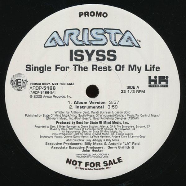 12inch Record ISYSS - Single For The Rest Of My Life ARDP5166 Arista 2002 US Rap & Hip-Hop/R&B Used
12inch Record ISYSS - Single For The Rest Of My Life ARDP5166 Arista 2002 US Rap & Hip-Hop/R&B Used