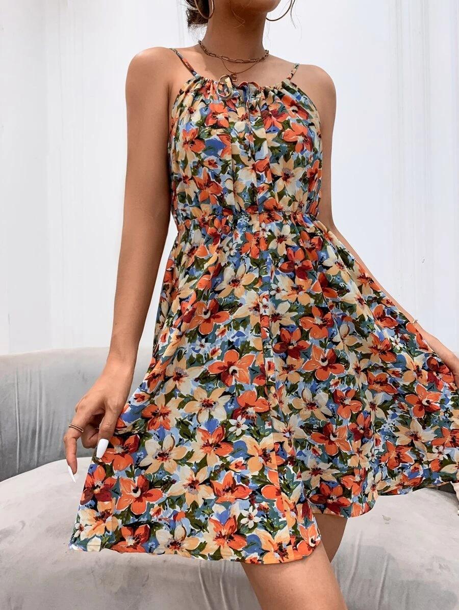 Sleeveless Floral Print Mini Dress A-Line Casual Lightweight Summer Dress with Adjustable Spaghetti Straps for Women XL
Sleeveless Floral Print Mini Dress A-Line Casual Lightweight Summer Dress with Adjustable Spaghetti Straps for Women XL