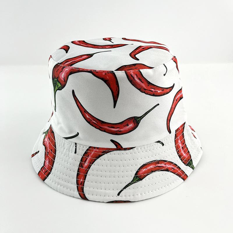 Versatile Hat Style Fruit Pattern Doublesided Wearable Womens Hats Sunshade Chili White
Versatile Hat Style Fruit Pattern Doublesided Wearable Womens Hats Sunshade Chili White