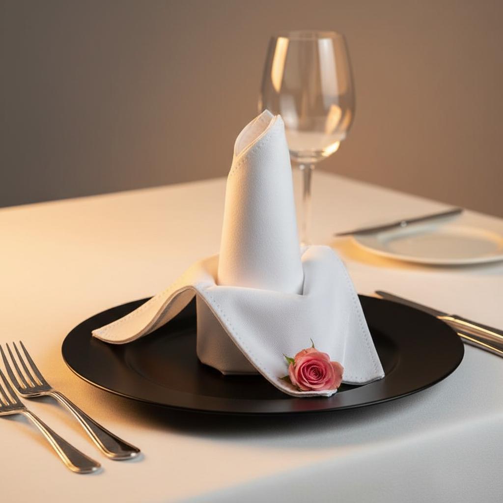 Solid Color Napkins Folded Flower Design for Hotel Western Restaurant Table Decoration
Solid Color Napkins Folded Flower Design for Hotel Western Restaurant Table Decoration