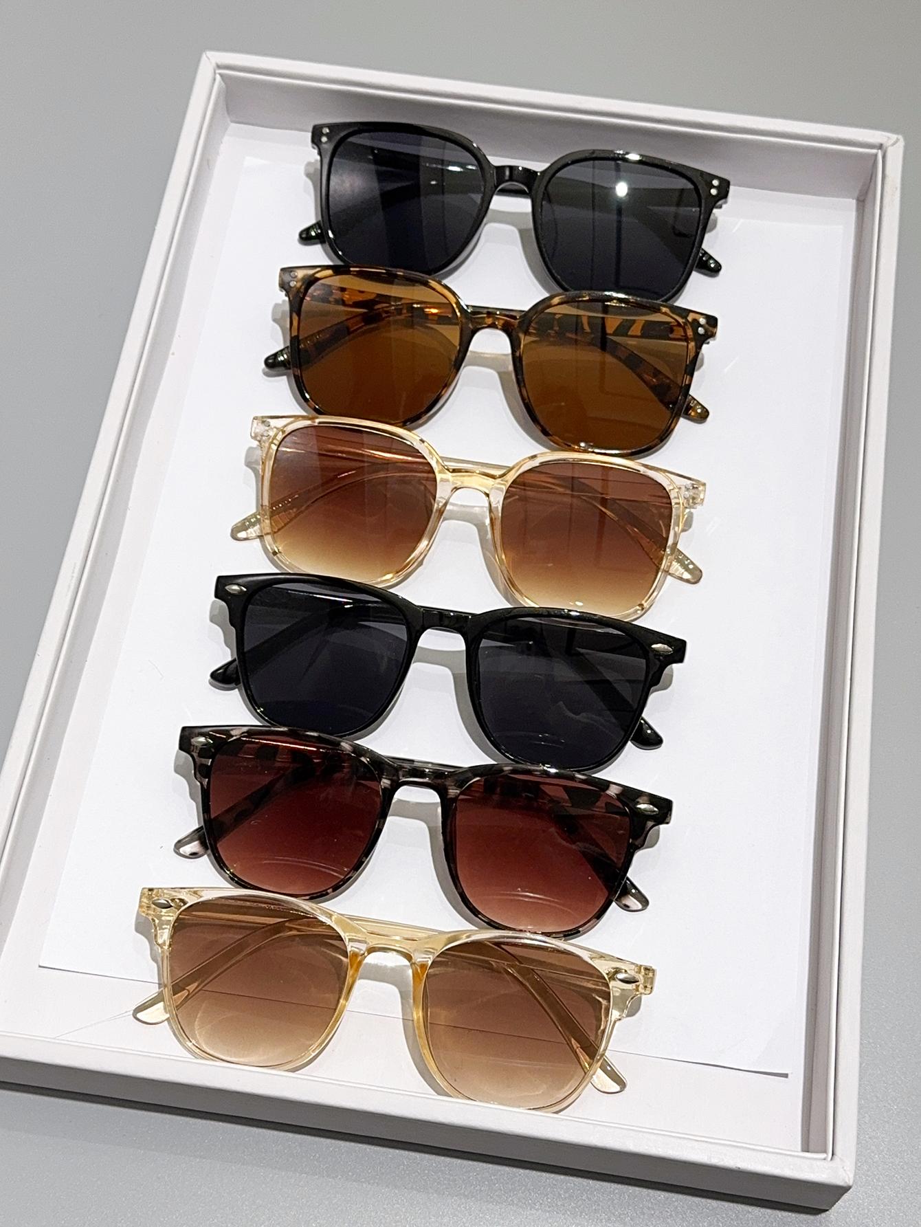 6Pcs Fashionable Square Frame Sunglasses, Suitable for Both Men and Women, Simple Retro Style, Suitable for Daily Wear and Drivi
6Pcs Fashionable Square Frame Sunglasses, Suitable for Both Men and Women, Simple Retro Style, Suitable for Daily Wear and Drivi