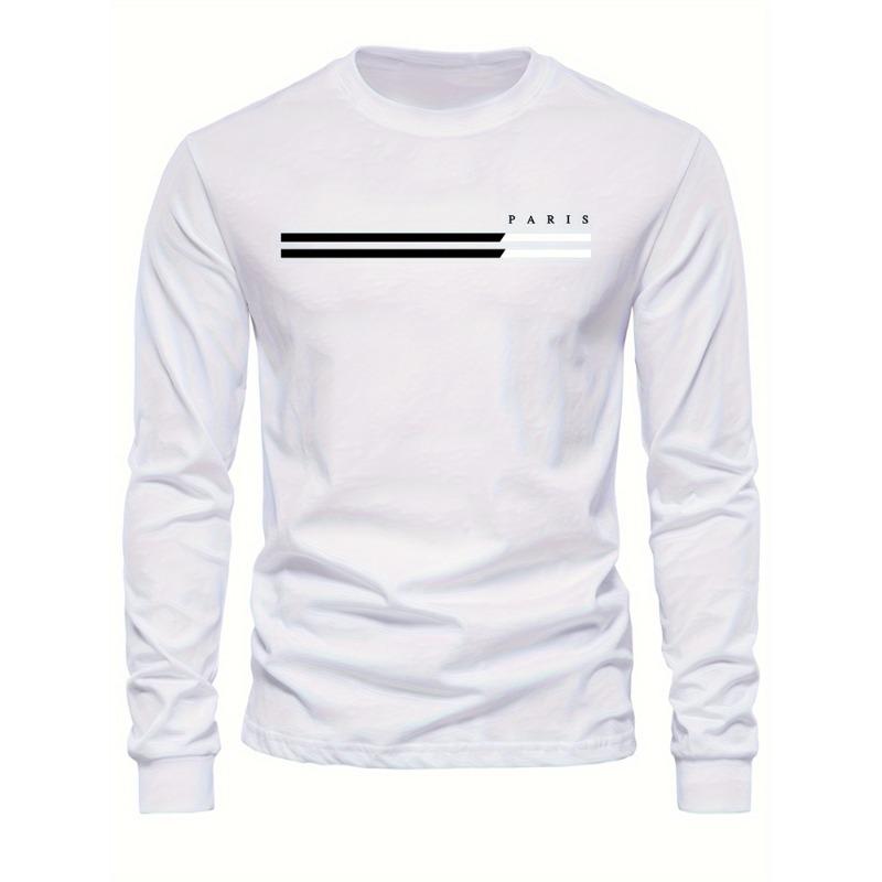Men s Spring And Fall Fashion Casual Long-sleeved T-shirt Loose PARIS Letters Printed Pullover Round Neck Long Sleeve Sweatshirt S
Men s Spring And Fall Fashion Casual Long-sleeved T-shirt Loose PARIS Letters Printed Pullover Round Neck Long Sleeve Sweatshirt S