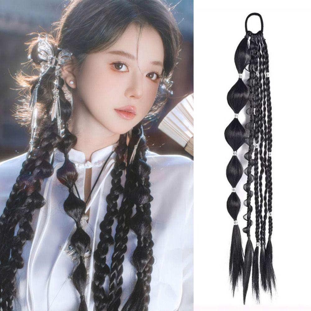 New Chinese Style Box Braid Twist Hair Lantern Braid Ponytail Extension Party коричневий/чорний
New Chinese Style Box Braid Twist Hair Lantern Braid Ponytail Extension Party коричневий/чорний