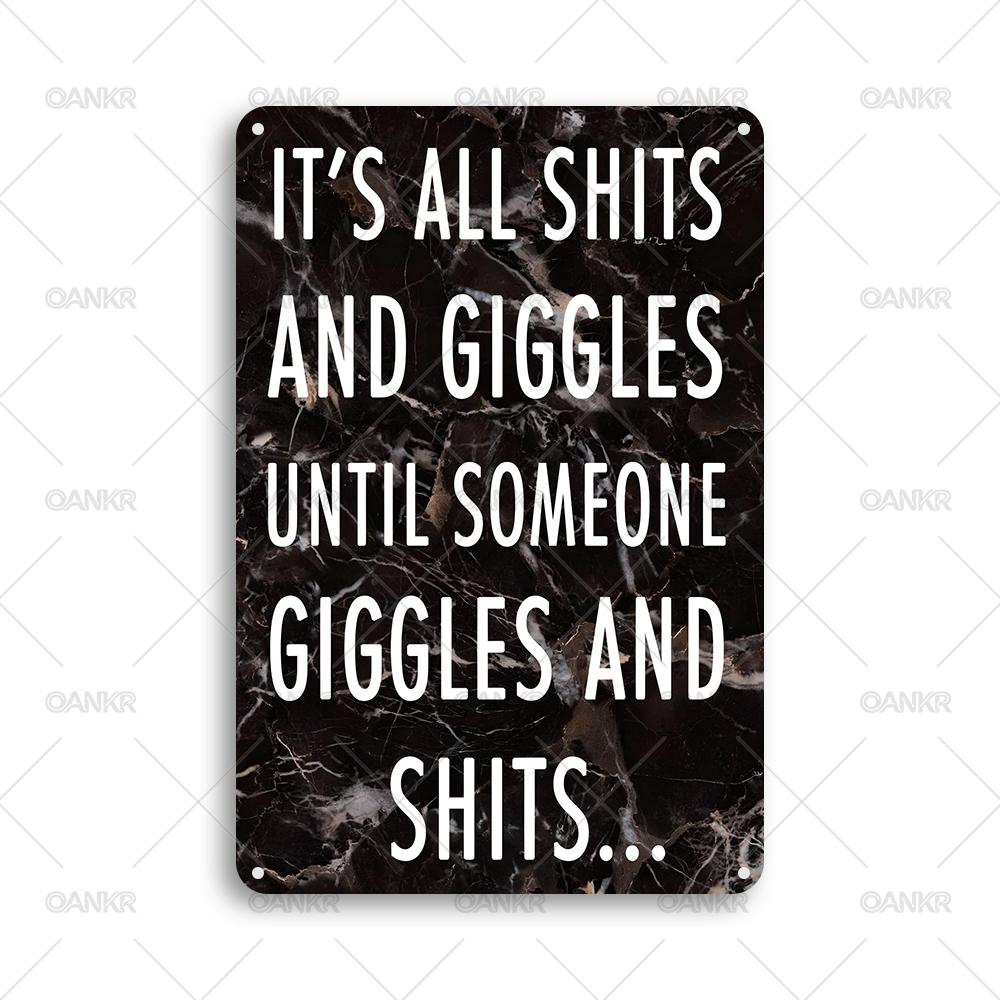 Funny Metal Tin Sign Its All Shits And Giggles Metal Signs for Man Cave Bedroom Home Wall Art Decor Plaque Accessories 20x30cm
Funny Metal Tin Sign Its All Shits And Giggles Metal Signs for Man Cave Bedroom Home Wall Art Decor Plaque Accessories 20x30cm