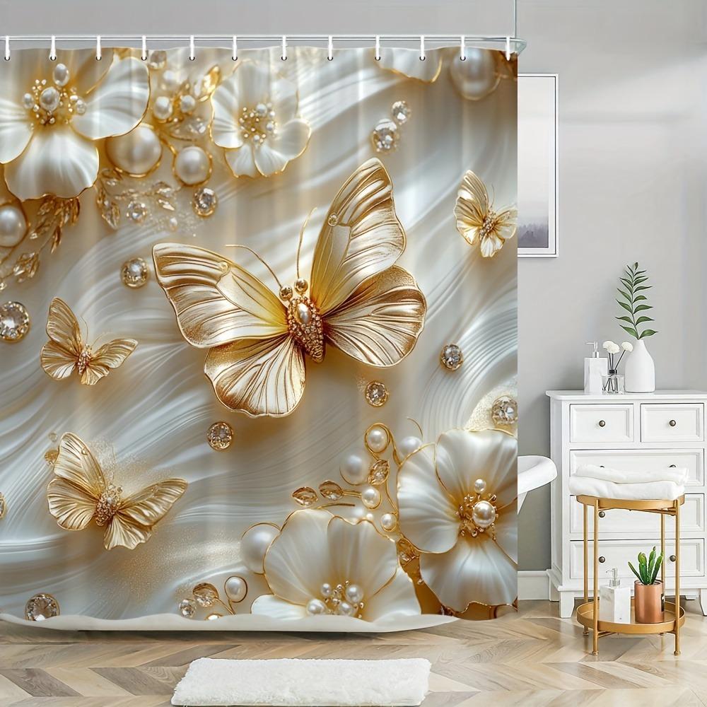 Retro Floral Butterfly Washable Dirt-Resistant Shower Curtain Shower Head Waterproof Polyester Bath Curtain For Home Decor W60H190(CM)-1 Pcs
Retro Floral Butterfly Washable Dirt-Resistant Shower Curtain Shower Head Waterproof Polyester Bath Curtain For Home Decor W60H190(CM)-1 Pcs