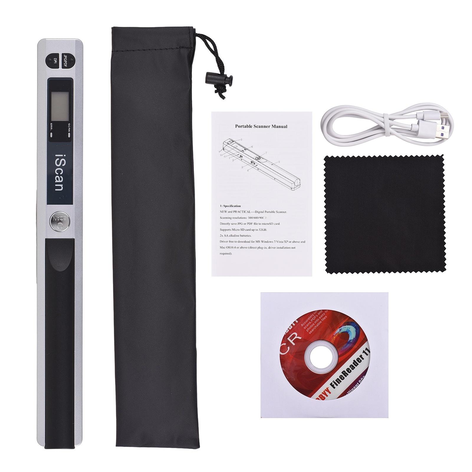 Portable Scanner Mini Handheld Document Scanner A4 Book Scanner JPG and PDF Format 300/600/900 Movement Speed срібний
Portable Scanner Mini Handheld Document Scanner A4 Book Scanner JPG and PDF Format 300/600/900 Movement Speed срібний