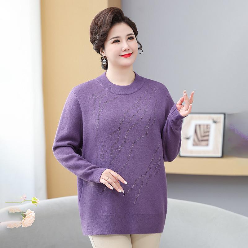 Stylish Winter Knit for Moms: Thick Plus Velvet Sweater, Warm Base Layer for Mid-to-Old Aged Women 4XL фіолетовий
Stylish Winter Knit for Moms: Thick Plus Velvet Sweater, Warm Base Layer for Mid-to-Old Aged Women 4XL фіолетовий