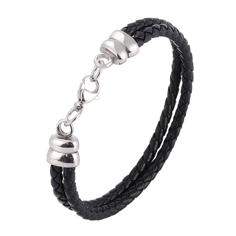 Black Double Leather Chain Charm Bracelet Fits Lobster Clasp Bracelets For Women Lover Jewelry Gift BB1092 205mm чорний
Black Double Leather Chain Charm Bracelet Fits Lobster Clasp Bracelets For Women Lover Jewelry Gift BB1092 205mm чорний