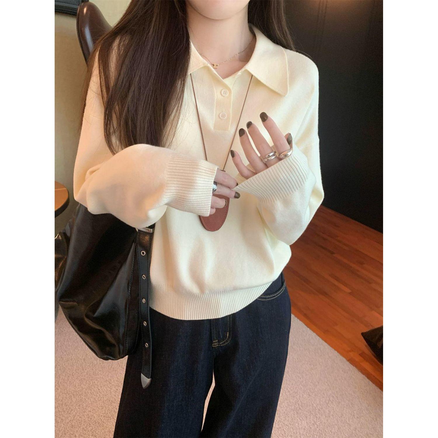 Women s Korean-Style Polo Collar Relaxed Knit Sweater, Autumn/Winter 2025 - Simple, Casual, Loose-Fit Top One Size
Women s Korean-Style Polo Collar Relaxed Knit Sweater, Autumn/Winter 2025 - Simple, Casual, Loose-Fit Top One Size