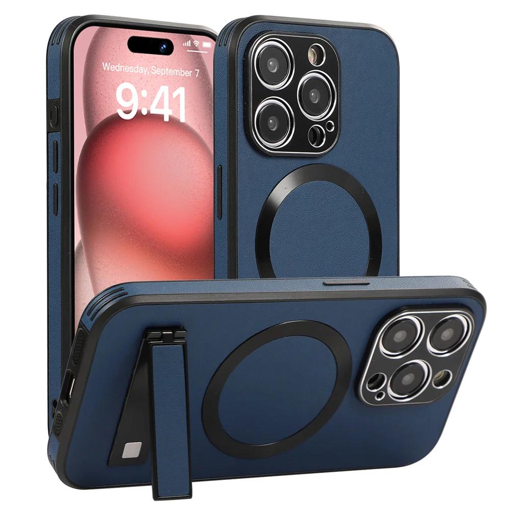 Luxury Business Leather Magsafe Phone Case For iPhone 16 15 14 11 12 13 Pro Max Magnetic Wireless Charging Stand Cover For iPhone 16Pro&Case & Holder темно-синий
Luxury Business Leather Magsafe Phone Case For iPhone 16 15 14 11 12 13 Pro Max Magnetic Wireless Charging Stand Cover For iPhone 16Pro&Case & Holder темно-синий