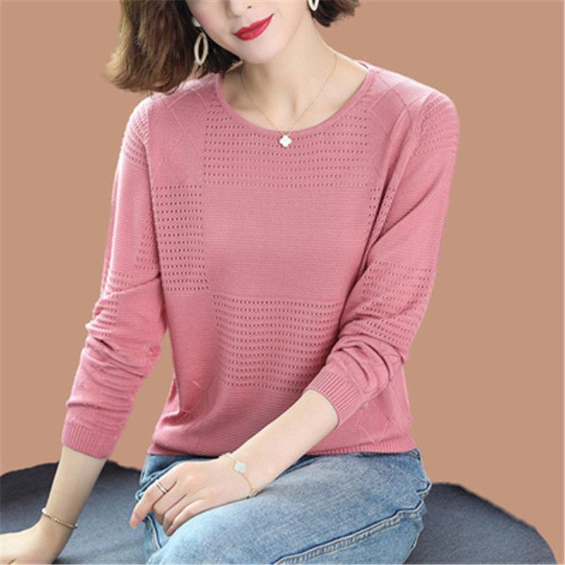 Women Round Neck Knit Sweater Female Spring and Autumn Solid Color Loose Thin Fashion Thin Section Bottoming Shirt Tops XXXL
Women Round Neck Knit Sweater Female Spring and Autumn Solid Color Loose Thin Fashion Thin Section Bottoming Shirt Tops XXXL