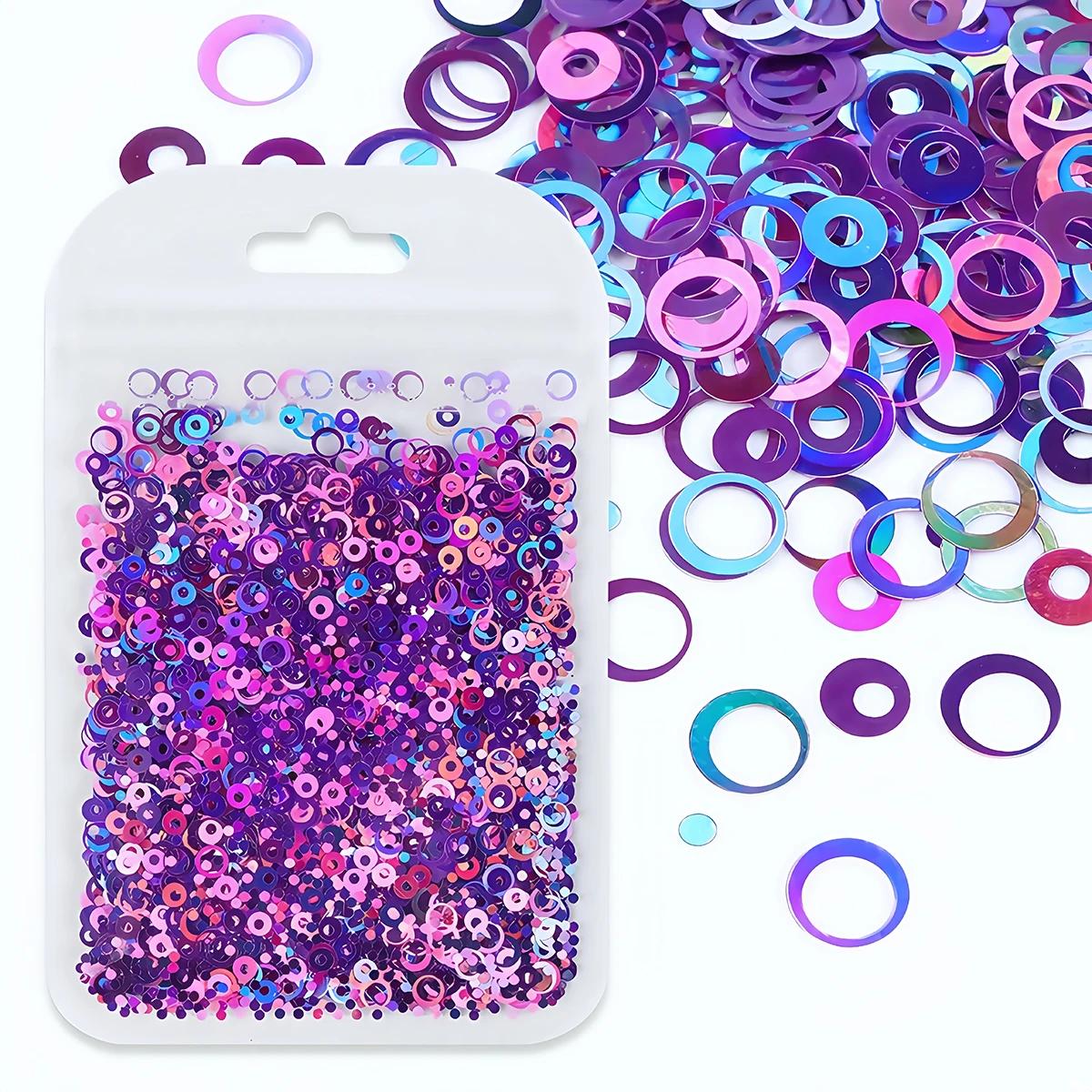 Holographic Laser Flakes Hollow Round Nail Glitter Sequins Nail Art Decoration Manicure DIY Resin Silicone Mold Filler Accessory 1 Bag (2g) світло-фіолетового кольору
Holographic Laser Flakes Hollow Round Nail Glitter Sequins Nail Art Decoration Manicure DIY Resin Silicone Mold Filler Accessory 1 Bag (2g) світло-фіолетового кольору