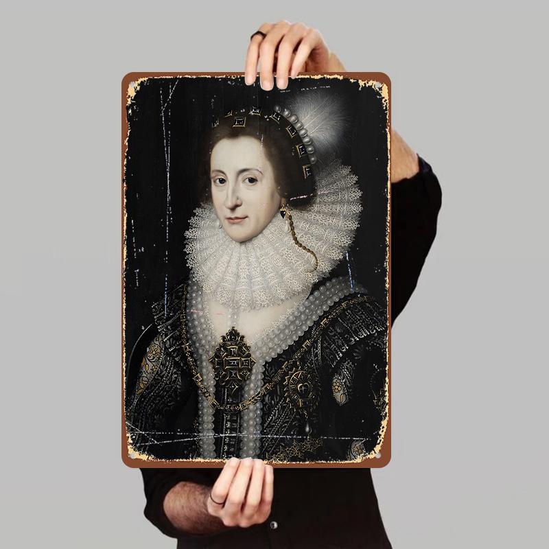 Vintage European Court Noblewoman Portrait Metal Iron Painting Home Wall Decor Art Hanging for Living Room Study 7.9x11.8In(20x30cm)
Vintage European Court Noblewoman Portrait Metal Iron Painting Home Wall Decor Art Hanging for Living Room Study 7.9x11.8In(20x30cm)
