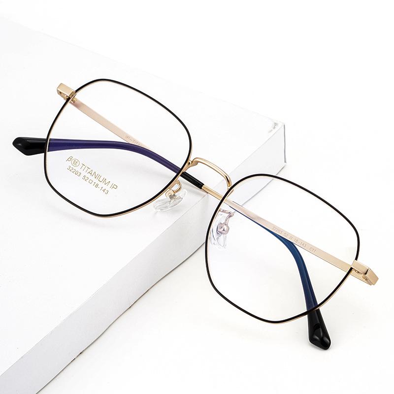 Ultralight Pure Titanium Polygon Eyeglass Frame - Unisex Large Face, Two-Color Retro Design чёрный
Ultralight Pure Titanium Polygon Eyeglass Frame - Unisex Large Face, Two-Color Retro Design чёрный