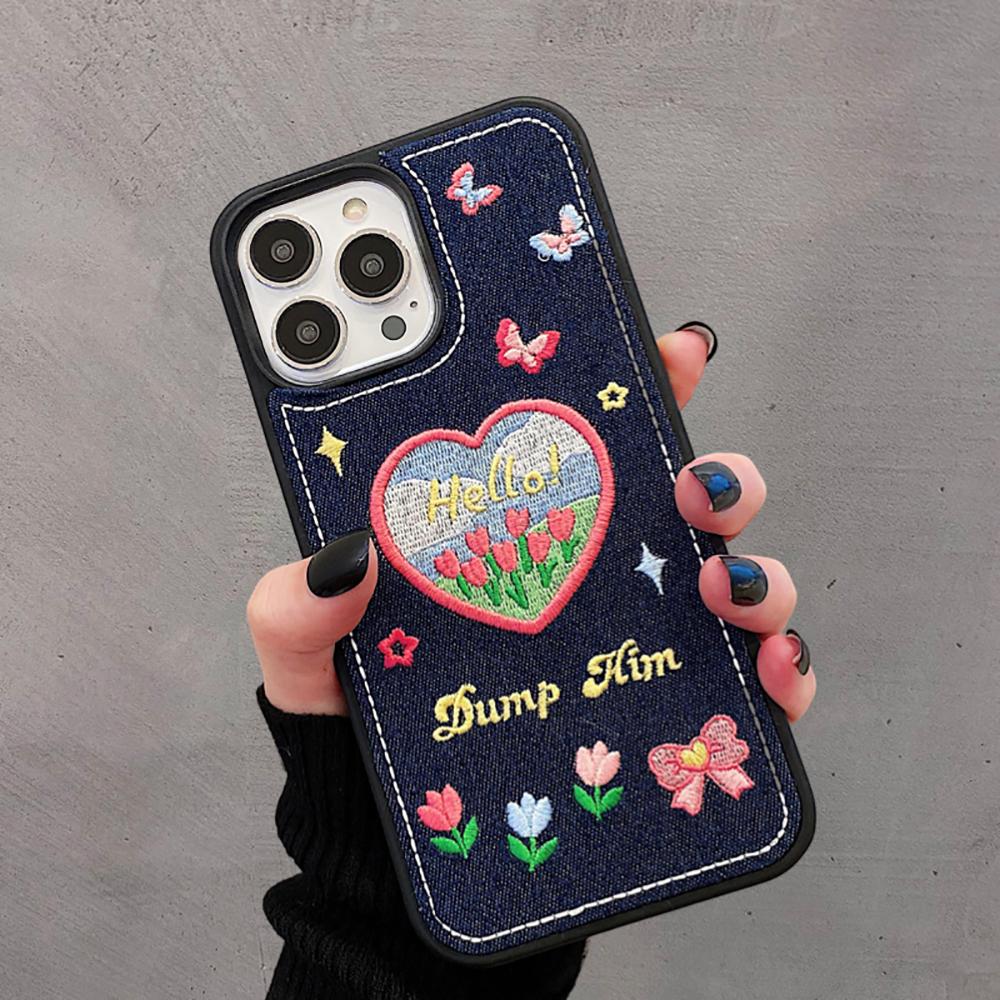 Cute Denim Fabric Embroidery Flower Winter Warm Phone Case For iPhone 15 14 13 12 11 16 17 Pro Max Silicone Cover Protector iPhone 11
Cute Denim Fabric Embroidery Flower Winter Warm Phone Case For iPhone 15 14 13 12 11 16 17 Pro Max Silicone Cover Protector iPhone 11