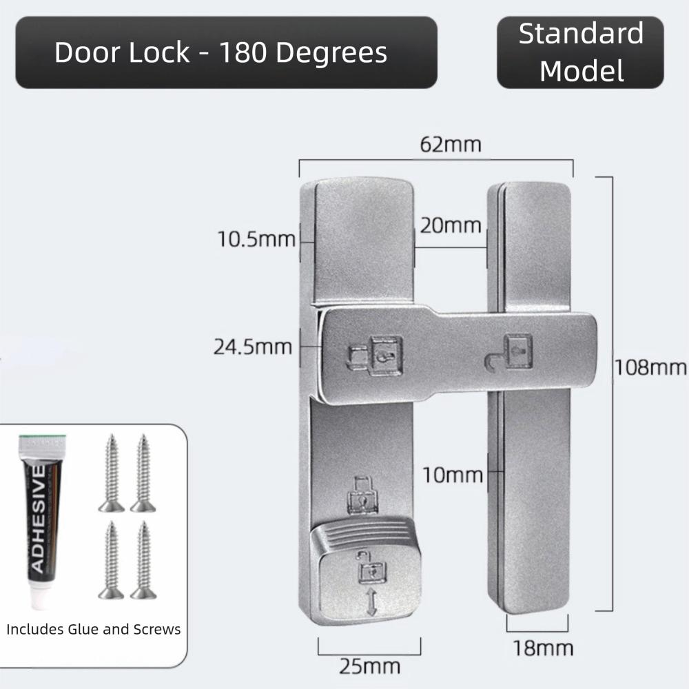 Anti-theft Zinc Alloy Luminous Door Buckle No Punching Luminous Door Latch 180 Degree Sliding Door Lock Barn Door
Anti-theft Zinc Alloy Luminous Door Buckle No Punching Luminous Door Latch 180 Degree Sliding Door Lock Barn Door