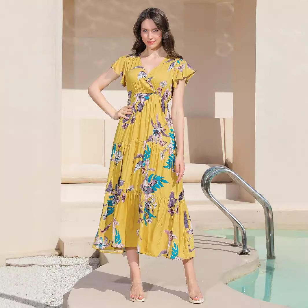 2024 European & American Women s Rayon Print Beach Dress - Slimming, Large Swing Long Dress S
2024 European & American Women s Rayon Print Beach Dress - Slimming, Large Swing Long Dress S