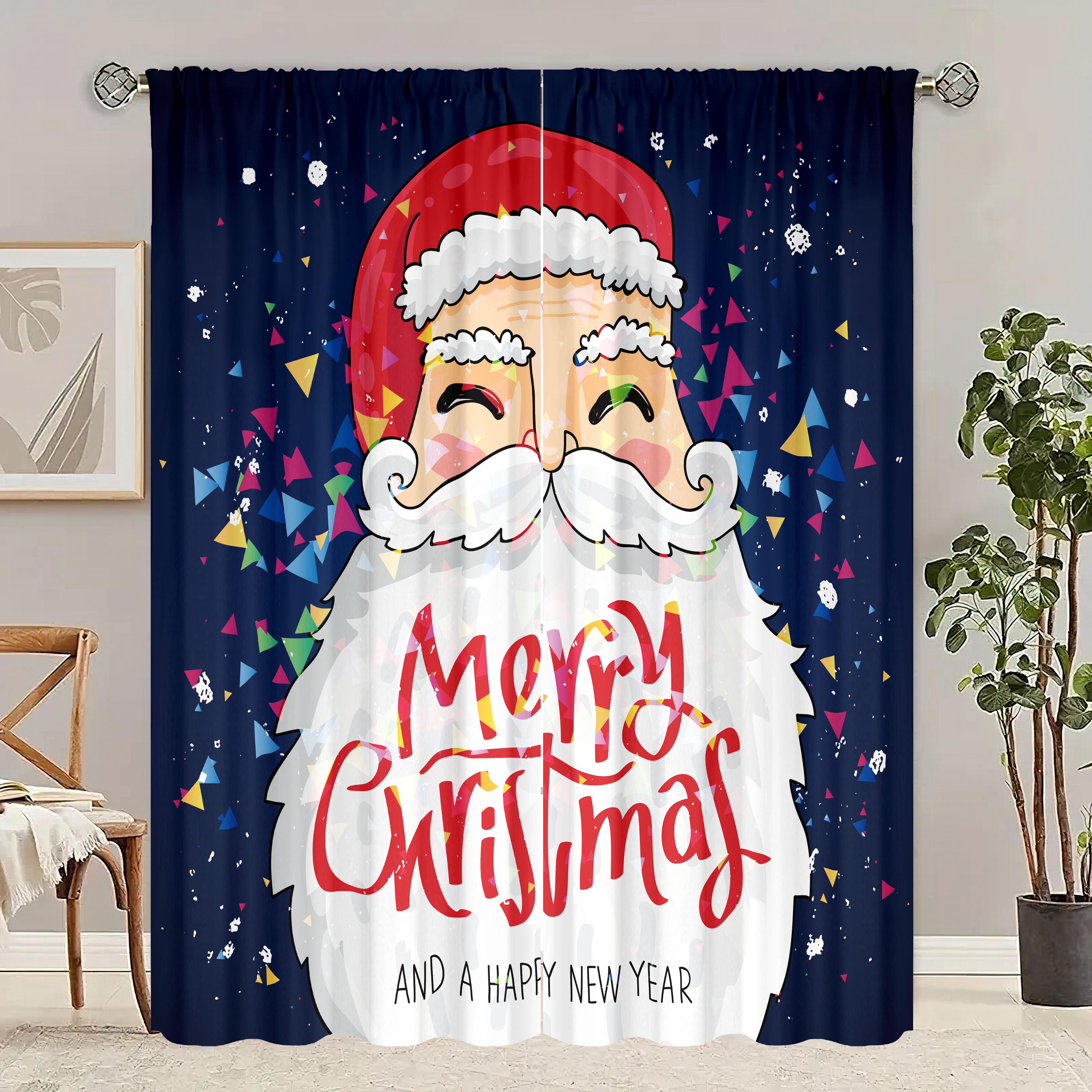 2 pieces - White Beard Santa Claus Christmas Print Curtain - Polyester material - suitable for bedroom, living room, study, 30inchx65inchx2Pcs
2 pieces - White Beard Santa Claus Christmas Print Curtain - Polyester material - suitable for bedroom, living room, study, 30inchx65inchx2Pcs