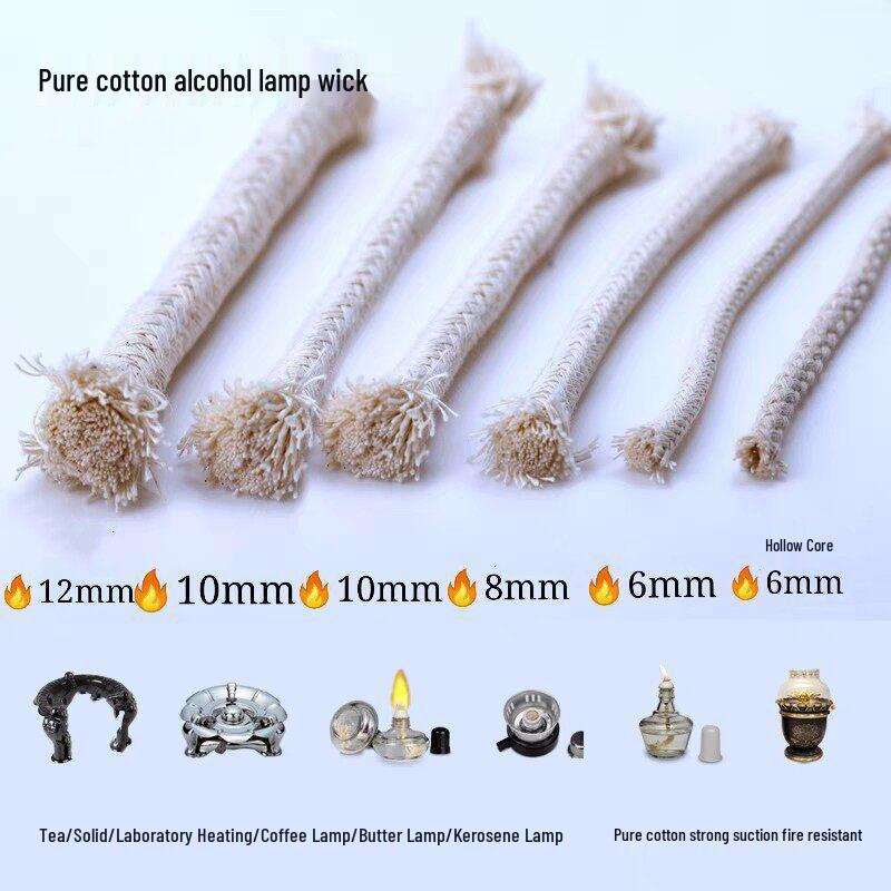 Heat-Resistant Cotton Wicks for Alcohol Lamps & Tea Brewing, Ideal for Experiments & Tea Ceremonies, 6mm & 10mm Hollow 6mm Alcohol Lamp Wick 1m
Heat-Resistant Cotton Wicks for Alcohol Lamps & Tea Brewing, Ideal for Experiments & Tea Ceremonies, 6mm & 10mm Hollow 6mm Alcohol Lamp Wick 1m