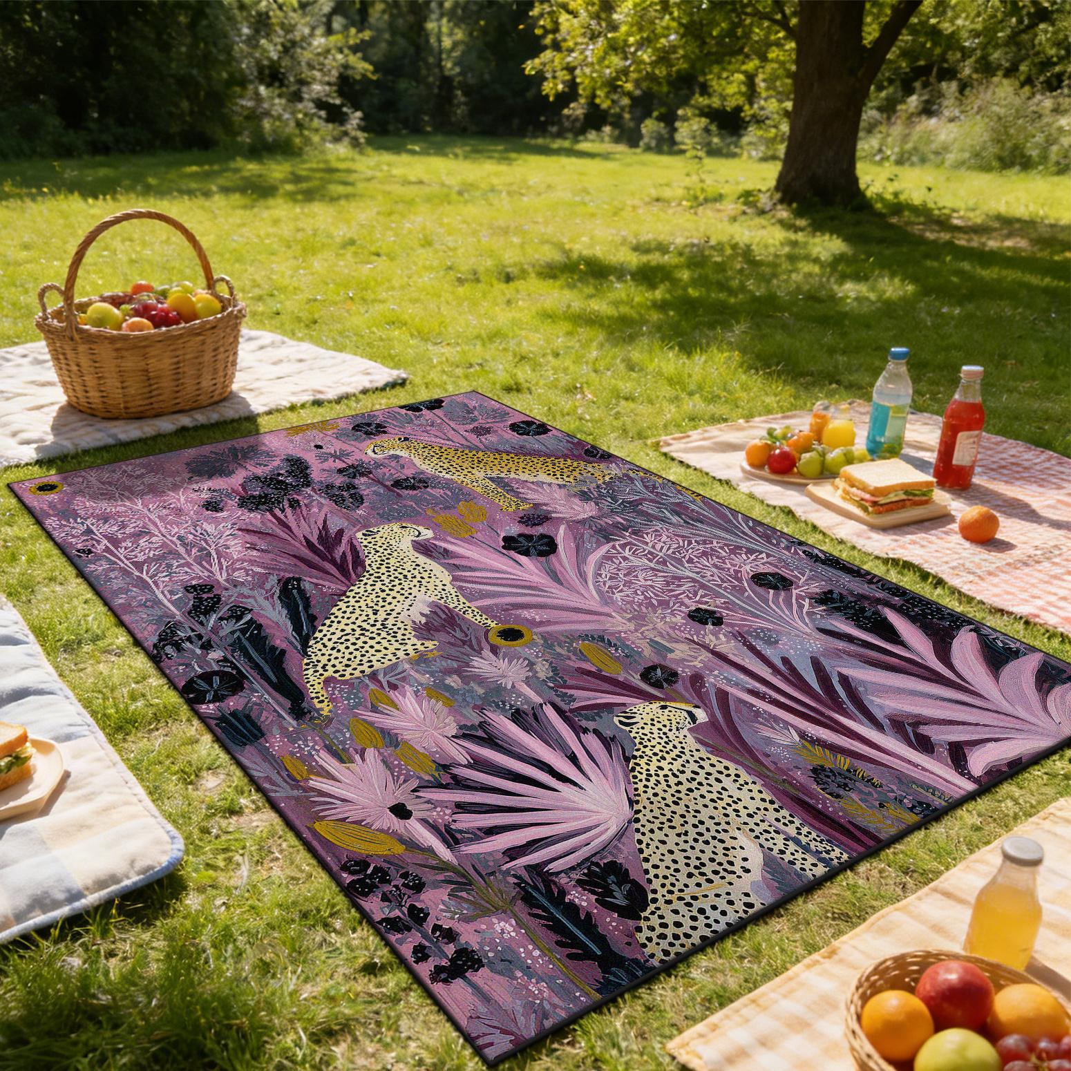 Abstract Art Style Outdoor Camping Carpet Cheetah Plant Desig Antiskid Foldable Rug Home Decoration Living Room Washable Mat 80cm x 120cm
Abstract Art Style Outdoor Camping Carpet Cheetah Plant Desig Antiskid Foldable Rug Home Decoration Living Room Washable Mat 80cm x 120cm