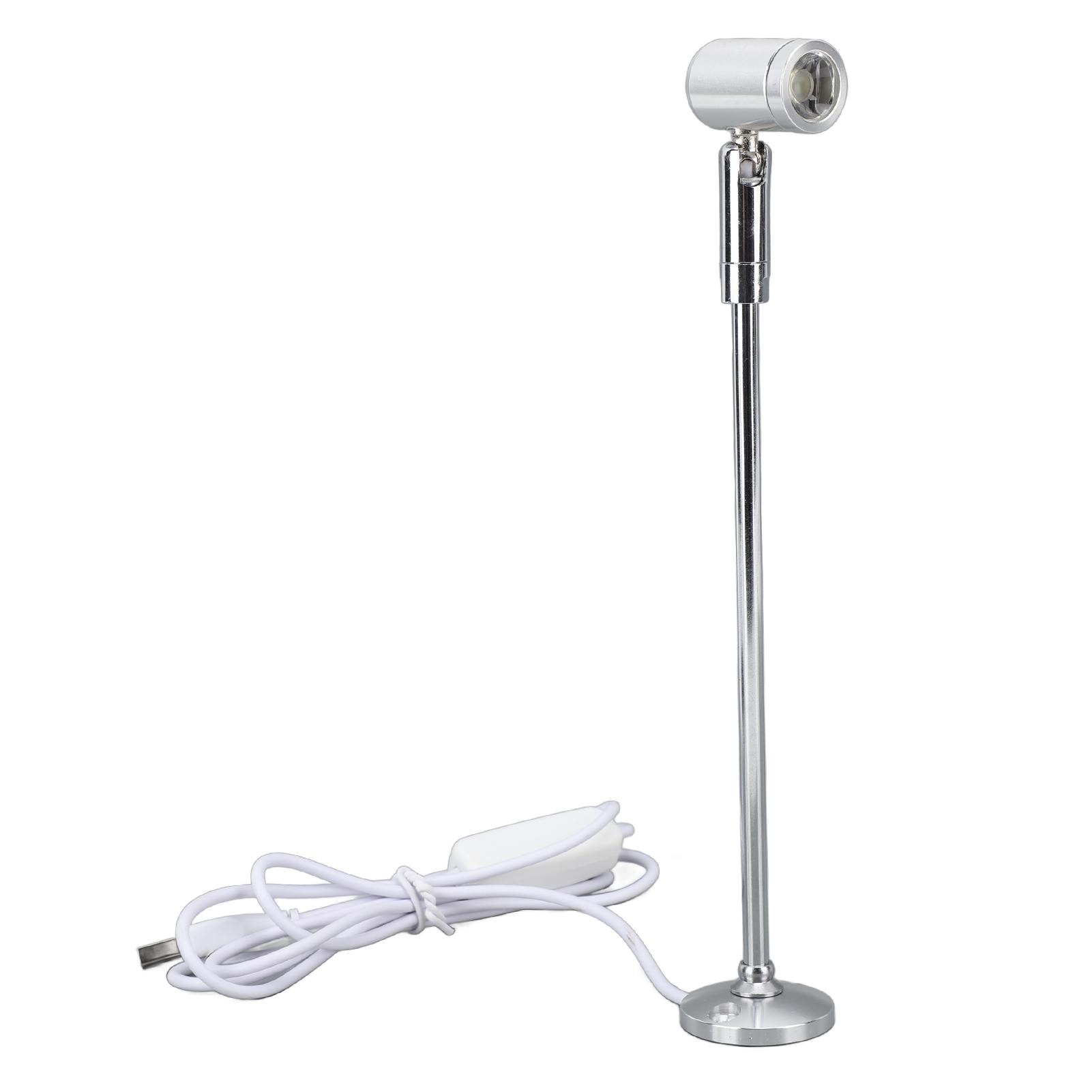 Standing Cabinet Spotlight LED Jewelry Display Spotlight Standing USB Powered Aluminium Mini Spotlight Lamp for Arts Warm silver
Standing Cabinet Spotlight LED Jewelry Display Spotlight Standing USB Powered Aluminium Mini Spotlight Lamp for Arts Warm silver
