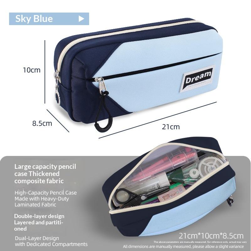 New Minimalist Pencil Case, Large Capacity, Solid Color Canvas, High-value Creative Pencil Box for Junior High School Students.
New Minimalist Pencil Case, Large Capacity, Solid Color Canvas, High-value Creative Pencil Box for Junior High School Students.