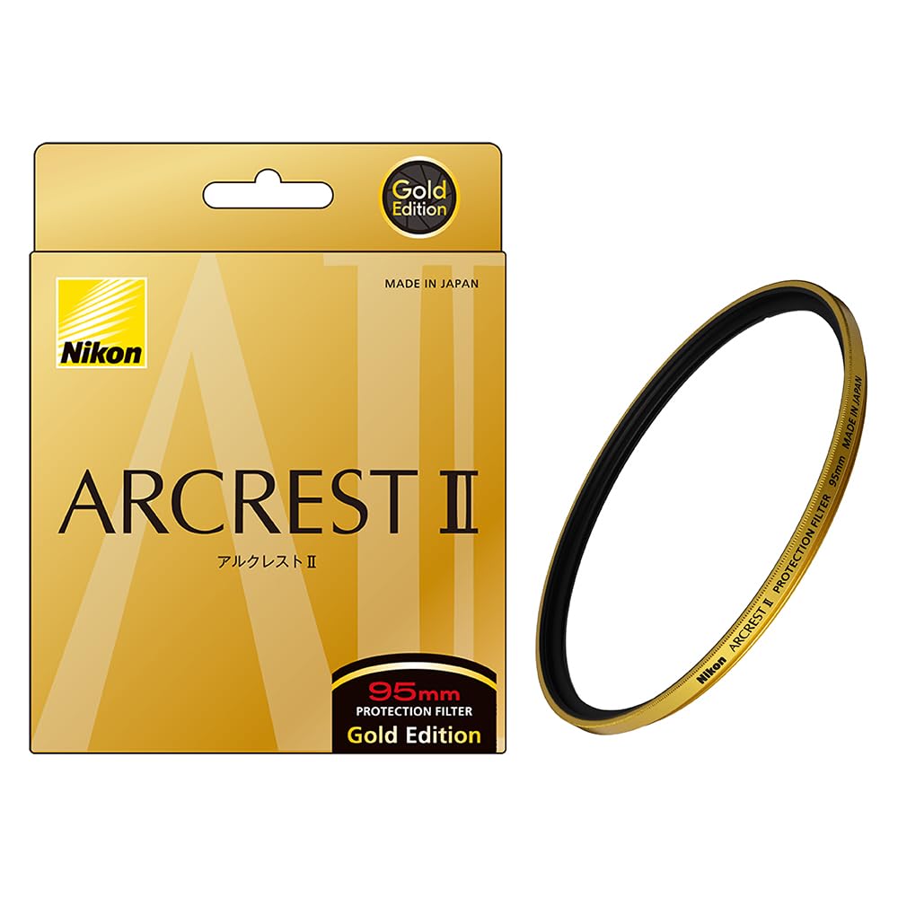 Nikon ARCREST II Protection Filter Gold Edition 95mm for ARCREST II Interchangeable Lenses Anti-Static Coating
Nikon ARCREST II Protection Filter Gold Edition 95mm for ARCREST II Interchangeable Lenses Anti-Static Coating