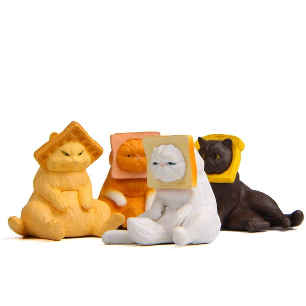 Hand-made Doll Ornaments PVC Plastic Miniature Figurines Toast Cat Ornament Children s Playmate 4pcs/set
Hand-made Doll Ornaments PVC Plastic Miniature Figurines Toast Cat Ornament Children s Playmate 4pcs/set
