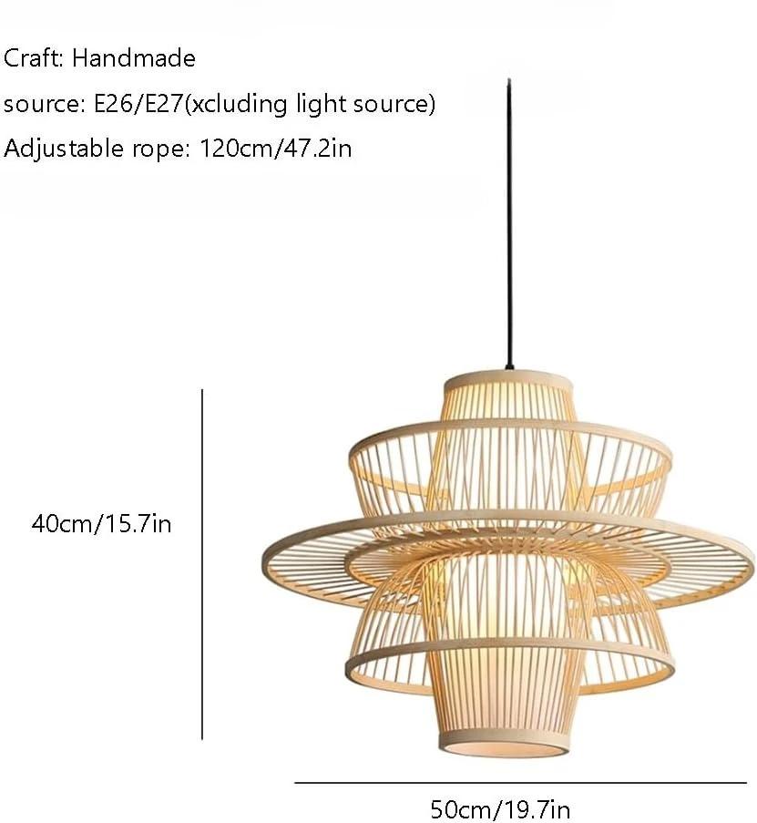 Chinese Simple Bamboo Art Restaurant Pendant Light with E27/26 Base Living Room Hanging Light for Bedroom Corridr Coffee Kitchen Without E27 Bulb
Chinese Simple Bamboo Art Restaurant Pendant Light with E27/26 Base Living Room Hanging Light for Bedroom Corridr Coffee Kitchen Without E27 Bulb