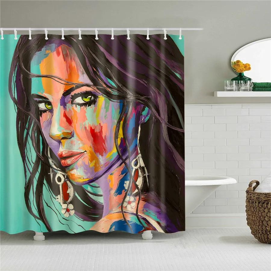 African American Afro Shower Curtains Black Girl Women Art Design Graffiti Art Bathroom Curtains Waterproof Polyester With Hooks W60H190(CM)-1 Pcs
African American Afro Shower Curtains Black Girl Women Art Design Graffiti Art Bathroom Curtains Waterproof Polyester With Hooks W60H190(CM)-1 Pcs