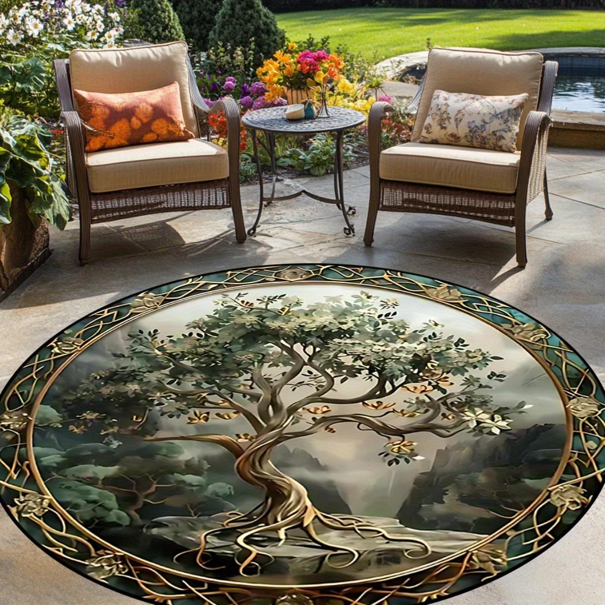Tree of Life Print Round Area Rug, Elegant Non Slip Floor Mat for Dining Room Living Room and Bedroom, Spring Home Decor Gift Diameter 60cm
Tree of Life Print Round Area Rug, Elegant Non Slip Floor Mat for Dining Room Living Room and Bedroom, Spring Home Decor Gift Diameter 60cm