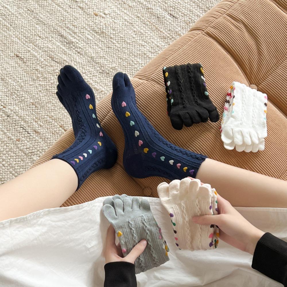 Breathable Five Finger Socks Heart Embroidery Five Toe Mid Tube Socks Fashion Girl серый
Breathable Five Finger Socks Heart Embroidery Five Toe Mid Tube Socks Fashion Girl серый