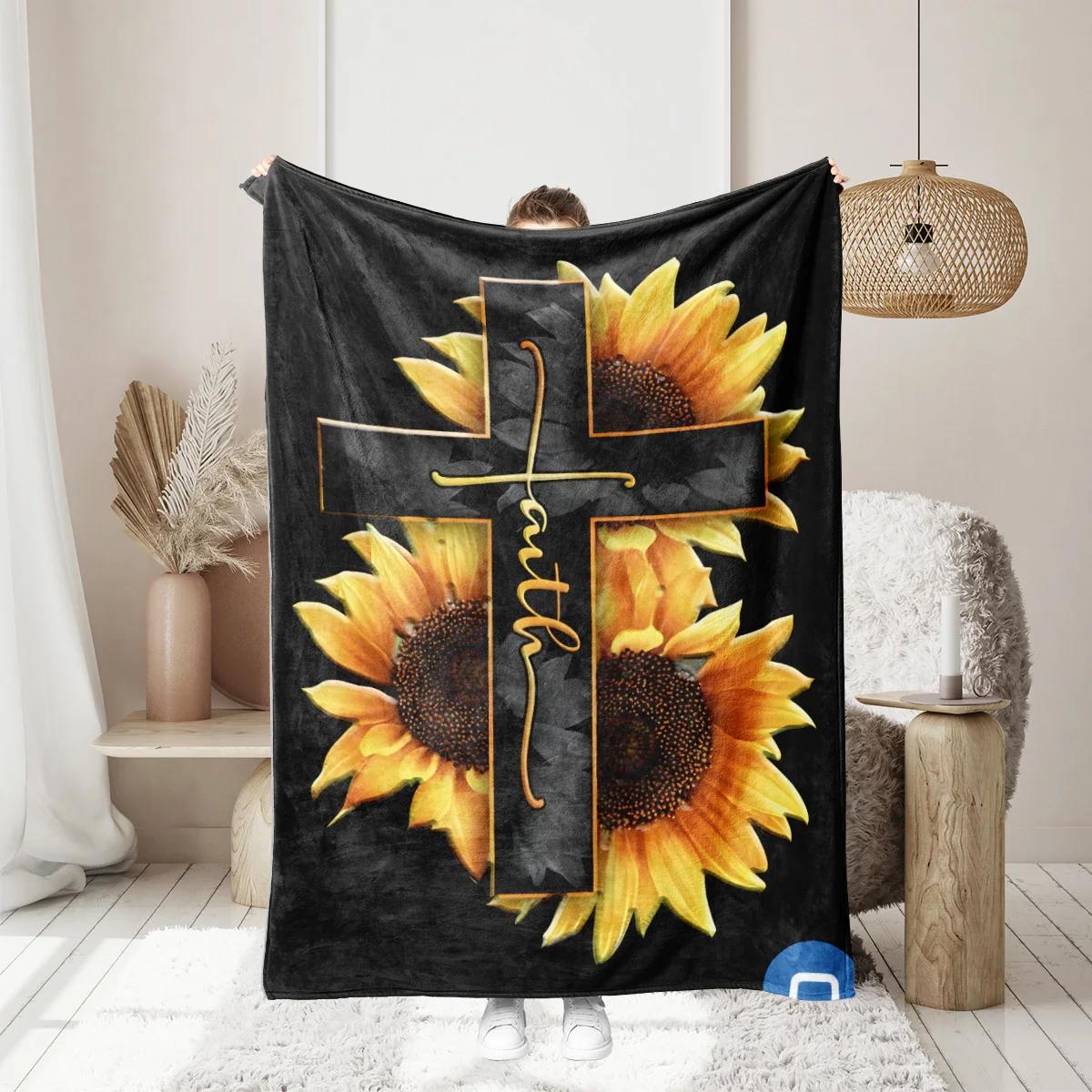 1pc Modern Fashion Cross Sunflower Print Thickened Flannel Blanket Warm Skin-friendly Soft Sofa Bed Blanket Machine Washable 75x90cm
1pc Modern Fashion Cross Sunflower Print Thickened Flannel Blanket Warm Skin-friendly Soft Sofa Bed Blanket Machine Washable 75x90cm