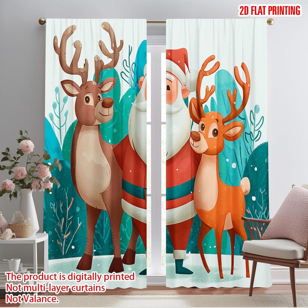 2pcs,2D plane printing Curtains Roller Blinds Santa & Elk Polyester Fabric (without rod) Versatile All Use for Bedroom, Living 52.50×116.00 CM 2pcs
2pcs,2D plane printing Curtains Roller Blinds Santa & Elk Polyester Fabric (without rod) Versatile All Use for Bedroom, Living 52.50×116.00 CM 2pcs