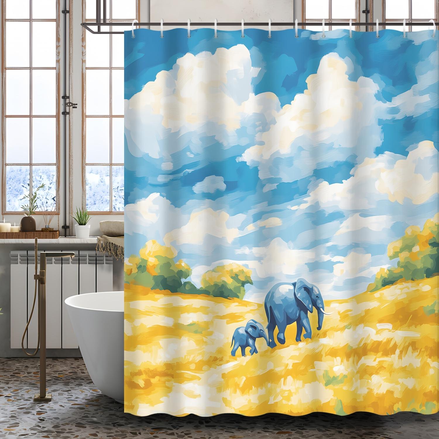 Sunny Savannah Shower Curtain: Elephants In A Vibrant Landscape For A Cheerful Bathroom Decor W60H190(CM)-1 Pcs
Sunny Savannah Shower Curtain: Elephants In A Vibrant Landscape For A Cheerful Bathroom Decor W60H190(CM)-1 Pcs