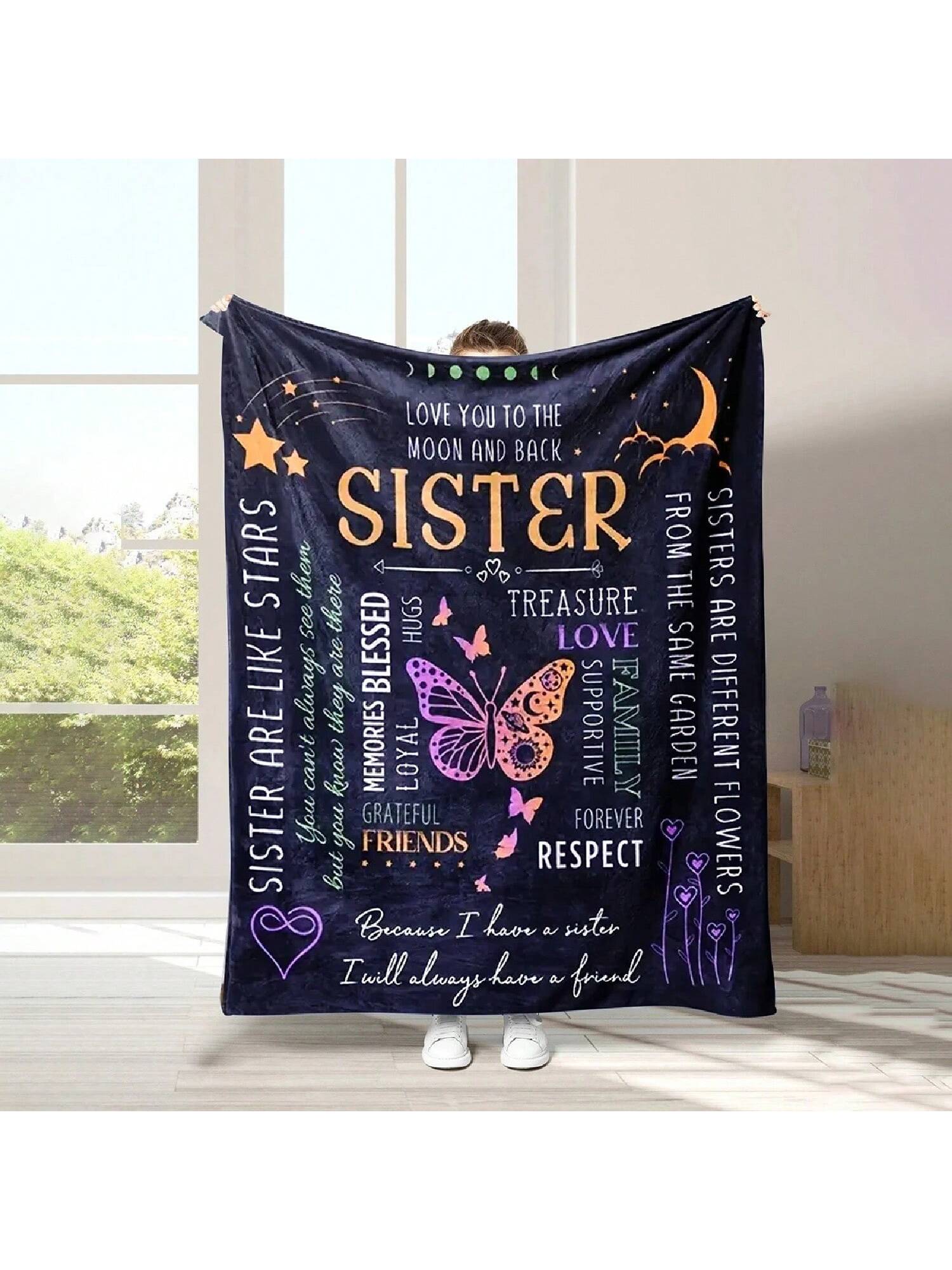 1pc Sister Blanket From Sister Birthday Gifts From Sister Gifts From Sister Gifts From Brother, Best Ever Gifts For Sisters 75X95CM серый
1pc Sister Blanket From Sister Birthday Gifts From Sister Gifts From Sister Gifts From Brother, Best Ever Gifts For Sisters 75X95CM серый