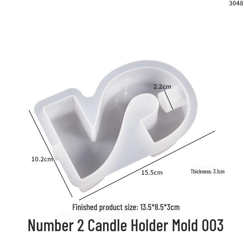Geometric Number Candle Holder Mold - Silicone Epoxy & Plaster Ornament for Festivals
Geometric Number Candle Holder Mold - Silicone Epoxy & Plaster Ornament for Festivals