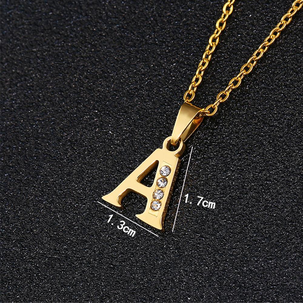 Initial A-Z Letter Name Pendant Female Gold Color Stainless Steel Small Alphabet Necklace For Women Jewelry Birthday Gift 2025 Gold Color&45CM
Initial A-Z Letter Name Pendant Female Gold Color Stainless Steel Small Alphabet Necklace For Women Jewelry Birthday Gift 2025 Gold Color&45CM