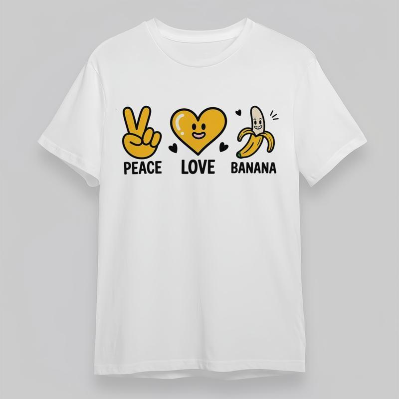 Women s Plus Size Trend Breathable T-Shirt Smiling Banana Peace Love Symbol Tee 4XL
Women s Plus Size Trend Breathable T-Shirt Smiling Banana Peace Love Symbol Tee 4XL