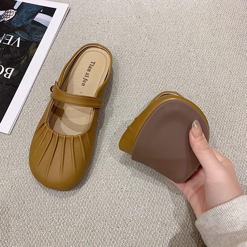 Soft bottom pleated baotou half slippers women s spring and summer outer wear new one-pedal flat-bottomed cool slippers 35 бежевый
Soft bottom pleated baotou half slippers women s spring and summer outer wear new one-pedal flat-bottomed cool slippers 35 бежевый