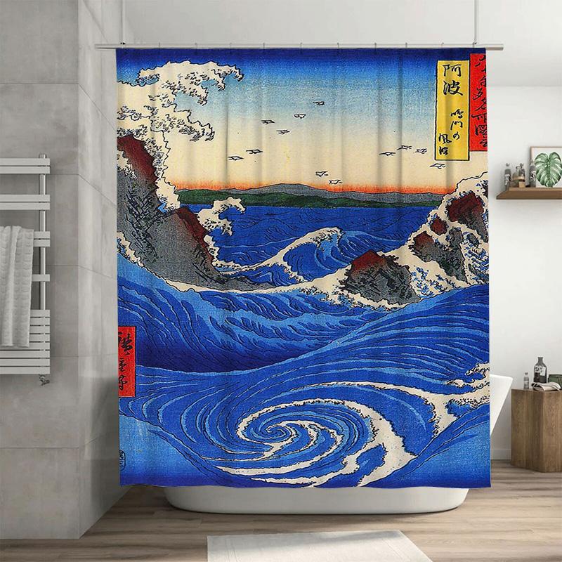 Whirlpool Shower Curtain Removable Waterproof Home Decor Bathroom Wall Hanging Print Custom Size Blue Wave Design W60H190(CM)-1 Pcs
Whirlpool Shower Curtain Removable Waterproof Home Decor Bathroom Wall Hanging Print Custom Size Blue Wave Design W60H190(CM)-1 Pcs