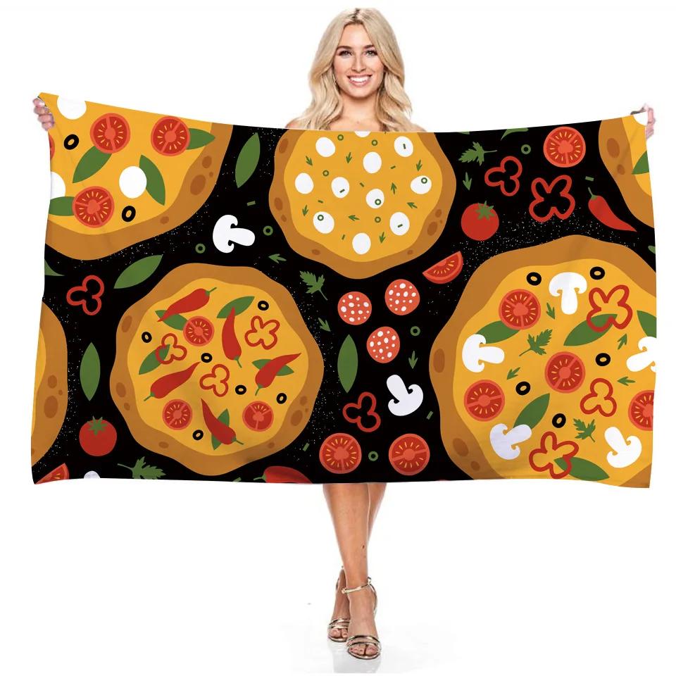 Pizza Pattern Print Bath Towel - Soft Absorbent Towel for Food Lovers, Fun Design Featuring Tasty Slices for Everyday Use W40*H60(CM)
Pizza Pattern Print Bath Towel - Soft Absorbent Towel for Food Lovers, Fun Design Featuring Tasty Slices for Everyday Use W40*H60(CM)